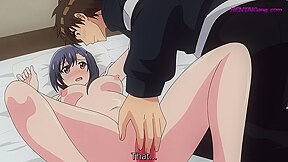 Cheating anime roommate rides hard before BF comes home