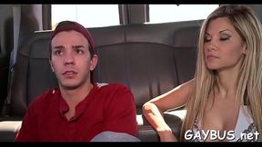 Lustful stud is being tempted to have raunchy homosexual fuck