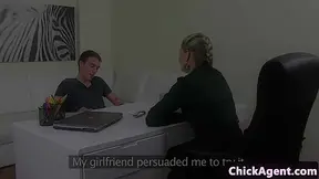 european lady interview agent bentover and humped