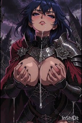 Heroic DARK Fantasy Warrior, Anime Ai generated