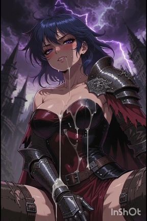 Heroic DARK Fantasy Warrior, Anime Ai generated