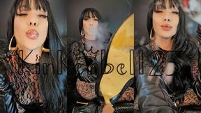 Human ashtray findom game with chainsmoking, Latex Goddess - Kinkerbell23