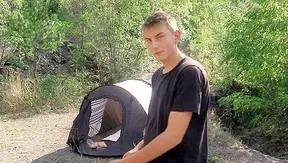 Hard Tent Sex: Horny Hiker Gets Fucked Beneath the Starlit Sky – XXX Gay Action