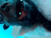 Monkey Man Drinks his Own Piss and Strains it From His Beard Into His Mouth.