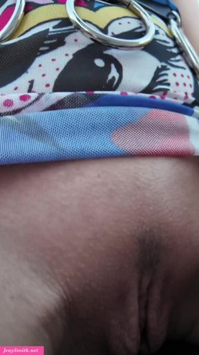 Jeny Smith went for a walk in a see-through dress. Full video only on JenySmith.net