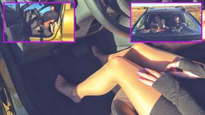 TANYA JULIA HARD REVVING HIGH HEELS NYLON FEET 4K (real video) FULL VIDEO 16 MIN