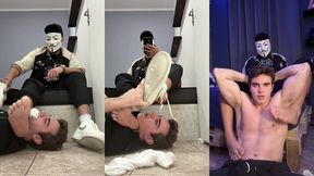 putinha pediu pra sentir o cheiro da minha sola antes de ser enrrabado.