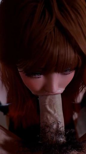 Cute Redhead Girl in Latex Rides Dick Anal in the Livingroom   Clip 1