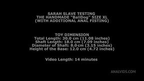 Sarah Slave Testing The Handmade &quot_Balldog&quot_ Size XL (With Additional Anal Fisting) TWT077