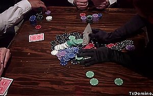 Shemale anal fucks strip poker looser