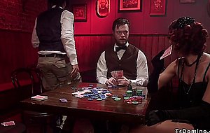 Shemale anal fucks strip poker looser