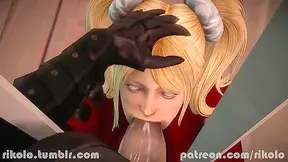 Prisoner and cop satifsy a policewoman's giant futa cock