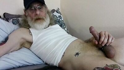 JerkinDad14 - Daddy's Big Greasy Dong Brings Him So Much Joy and Penis Pleasure includes Massive Cumshot
