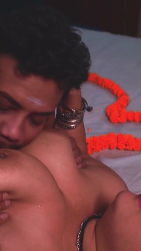 South Indian husband picks up his wife and her.   Clip 1