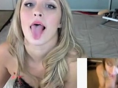 Busty blonde Hitchhiking teen strips and masturbates