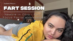 Fart Sessio Newbie in Ohio (part 2) Focus Facial Expressions - FT GODDESS MARCY