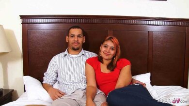 Real Latina Couple with Curvy Redhead Teen First Time Porn