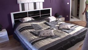 Hot German blonde slut fucks her boyfriend in the hotel room