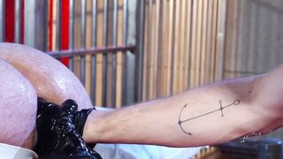 Handsome mature dude fist fucked by handsome young hunk