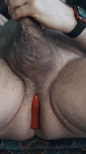 Stepdaddy Enjoys a Prostate Massage with Lots of Precum and Squirts