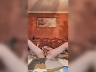 Stroking in pose of preggy