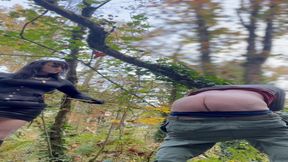 outdoor spank and cane with sasha stone and stevie