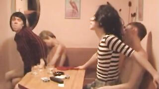 Russian pornstars Sergey, Dima, and Pasha Wi dress up as sissies and bareback in wild anal action!