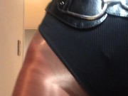 Orgasm Series 1 (female mask, pantyhose, mask, feminization, crossdress, trans, fetish, heels)