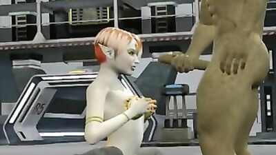 Alien Vixen's double-teaming adventure in 3D cartoon action!