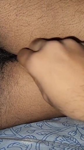 Desi Aunty sharing bed when Husband is not at home Hairy Pussy Fucking   Clip 1