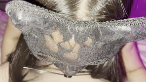 Stepsister seduced for creampie with leopard lingerie and cat mask
