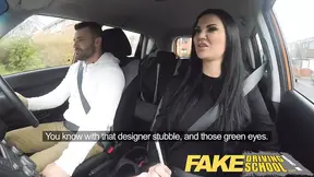 Hot Driving School Jasmine Jae fully naked sex in a car