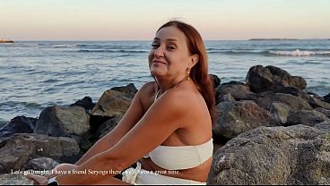 The perfect setup! Flirting with friend'_s mom at sunset by the sea and amazing sex during the day! (Premium)