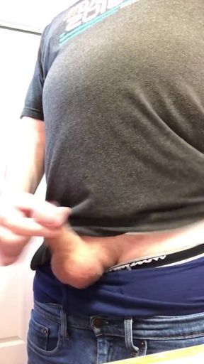 Jerk with the bearded gay Stepdaddy and eat your cum with him