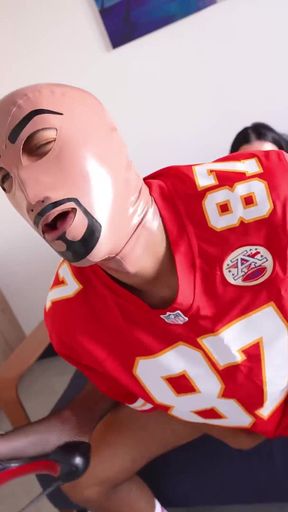 Xxl Strapon Dominates Chiefs Tight-end Into a Pussy Licker