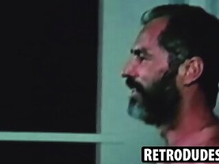 Muscular retro hottie Rory have a satisfying sex session with mature dudes