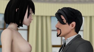 Watch this hot secretary get drilled by her boss in a 3D cartoon sex movie