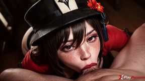 hu tao ghost girl stepdaughter playful creampie at family funeral parlor [ai]