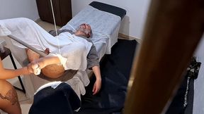 he went to the doctor to have his prostate examined, but the doctor stuck the strapon in his ass.