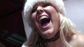 big boobs bounce as kirsten halborg bends over for a double penetration