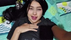 My stepsister is desperate for my cum, she sucks it until she takes the last drop