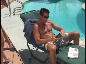 Two asian chicks are pleasuring big white cock outdoors
