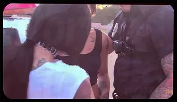 Tattooed Teens Gina Valentina & Honey Gold Outdoors with Uniformed Stud
