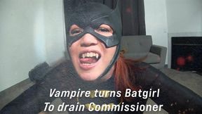 Vampire turns Batgirl to drain commissioner 1