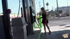 Blonde babe picked up at gas station and fucked in all holes