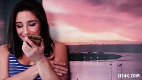 ”SISTERTRICK Abella Danger treating foster step sibling to threeway with Sara Luuv”