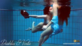 Hottest underwater girls stripping &ndash; Dashka and Vesta