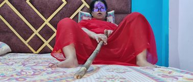 Playing with sugarcane in my pussy