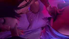 shemale vanessa rafaella and shemale leticia rodrigues - i was at the club with my friend and two guys called us to fuck and soon we were fucking inside the club