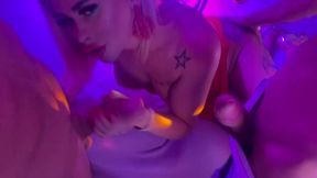 shemale vanessa rafaella and shemale leticia rodrigues - i was at the club with my friend and two guys called us to fuck and soon we were fucking inside the club